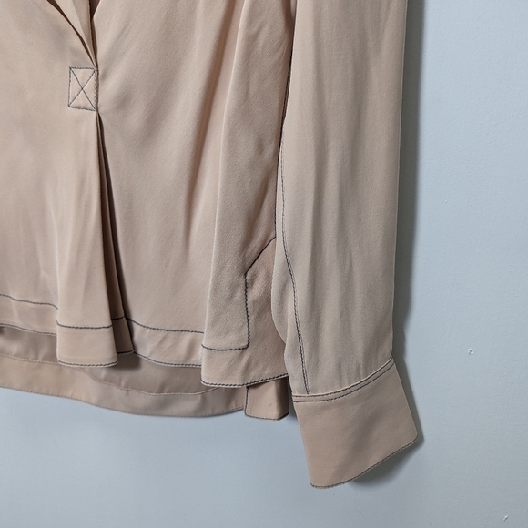 Rag and Bone Shields Silk Drape Front Blouse - Picture 7 of 14